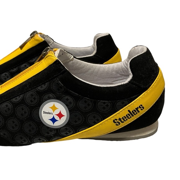 Pittsburgh Steelers Logo Pattern Zipper Canvas Sneakers - Picture 4 of 16